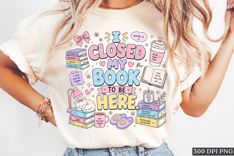 Book Lover Pajama Reading PNG, Cute Coquette Design