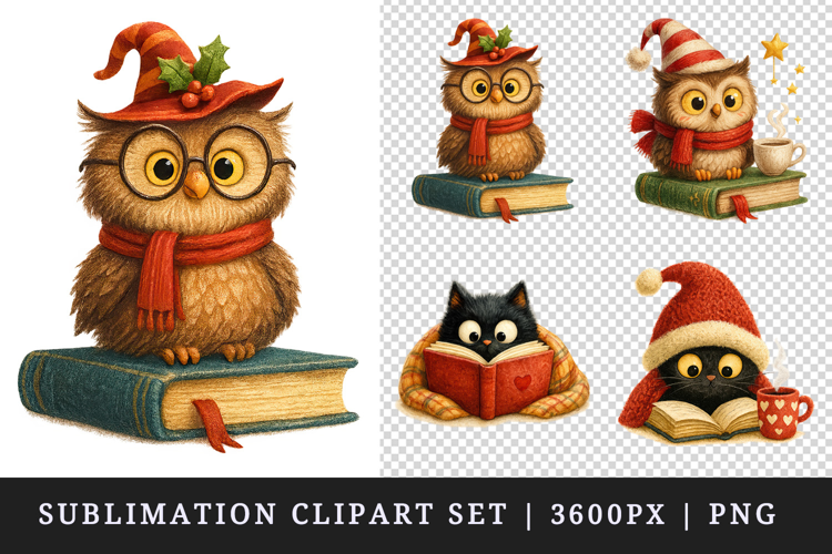 Book Lover clipart printable sublimation design png
