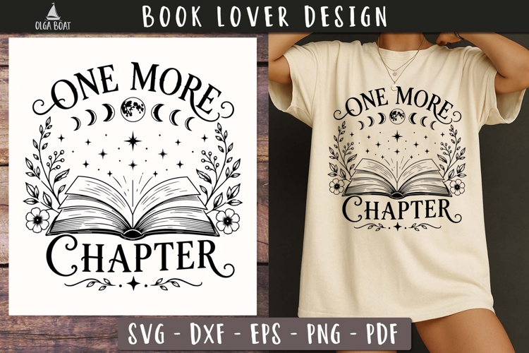 One More Chapter Book lover SVG PNG