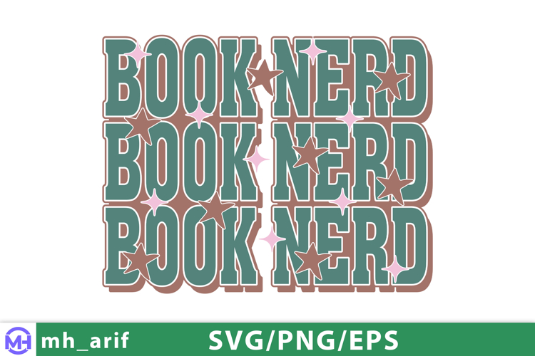 Book Nerd Baseball SVG PNG T-shirt Design
