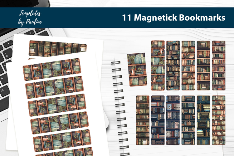Book Nerd magnetic Bookmark Bundle, Retro Bookmark Pack