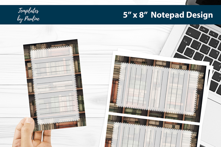 Book nerd printable notepad template, Digital memo pad