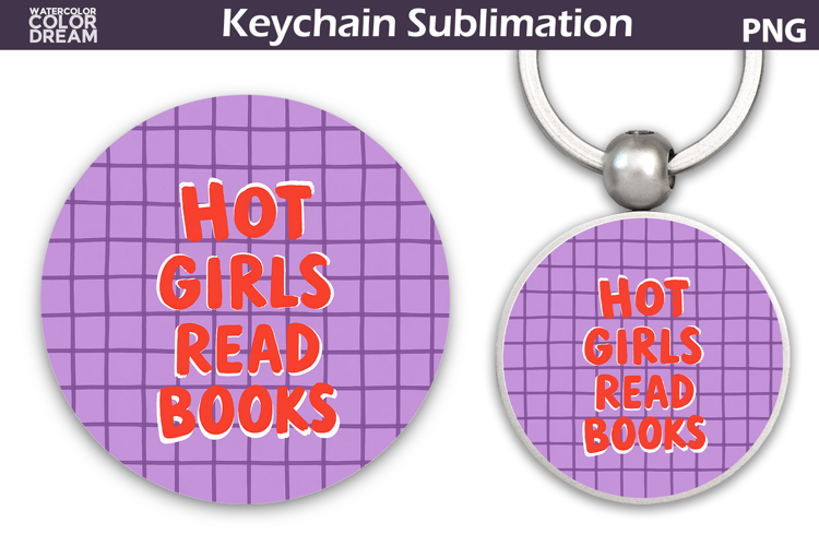 Book Quote Keychain | Book Lover Round Keychain