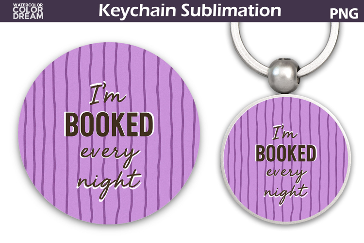 Book Quote Keychain | Book Lover Round Keychain