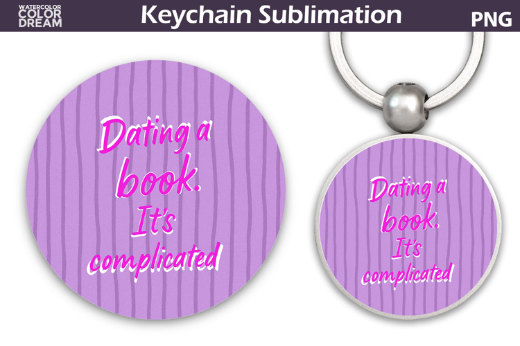 Book Quote Keychain | Book Lover Round Keychain