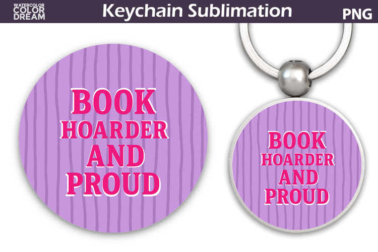 Book Quote Keychain | Book Lover Round Keychain