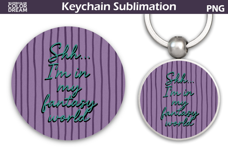 Book Quote Keychain | Book Lover Round Keychain