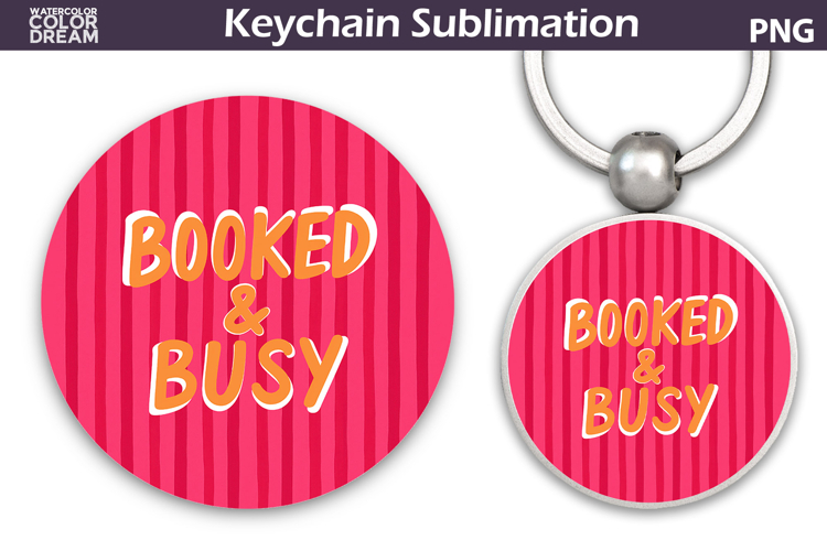Book Quote Keychain | Book Lover Round Keychain