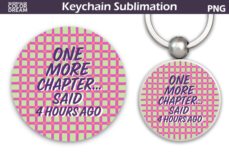 Book Quote Keychain | Book Lover Round Keychain