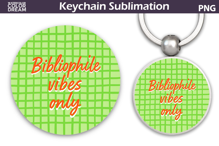 Book Quote Keychain | Book Lover Round Keychain