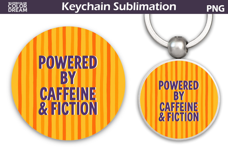 Book Quote Keychain | Book Lover Round Keychain