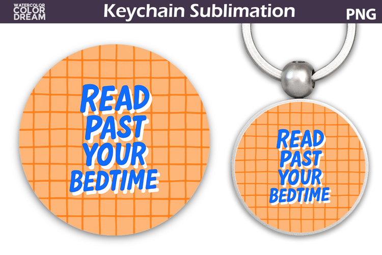 Book Quote Keychain | Book Lover Round Keychain
