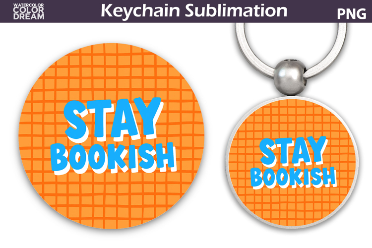 Book Quote Keychain | Book Lover Round Keychain
