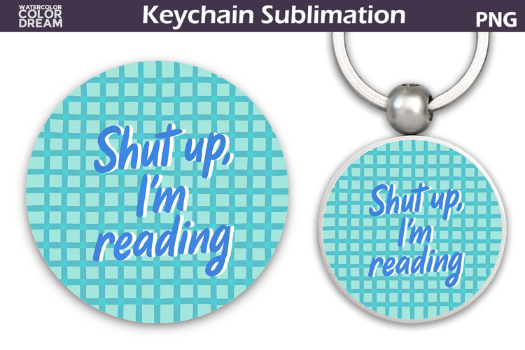 Book Quote Keychain | Book Lover Round Keychain