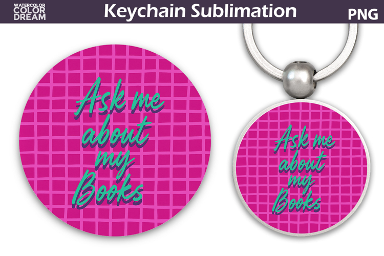 Book Quote Keychain | Book Lover Round Keychain