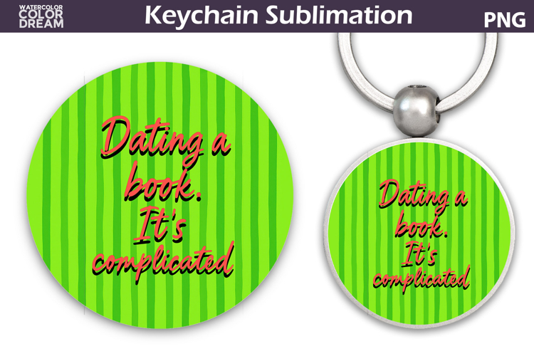 Book Quote Keychain | Book Lover Round Keychain