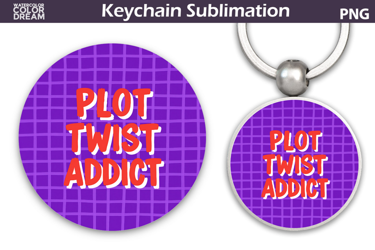 Book Quote Keychain | Book Lover Round Keychain