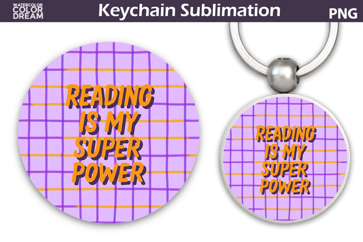 Book Quote Keychain | Book Lover Round Keychain