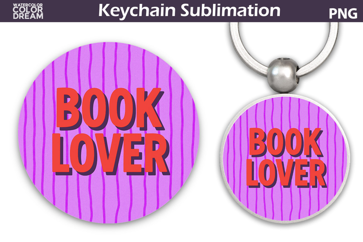 Book Quote Keychain | Book Lover Round Keychain