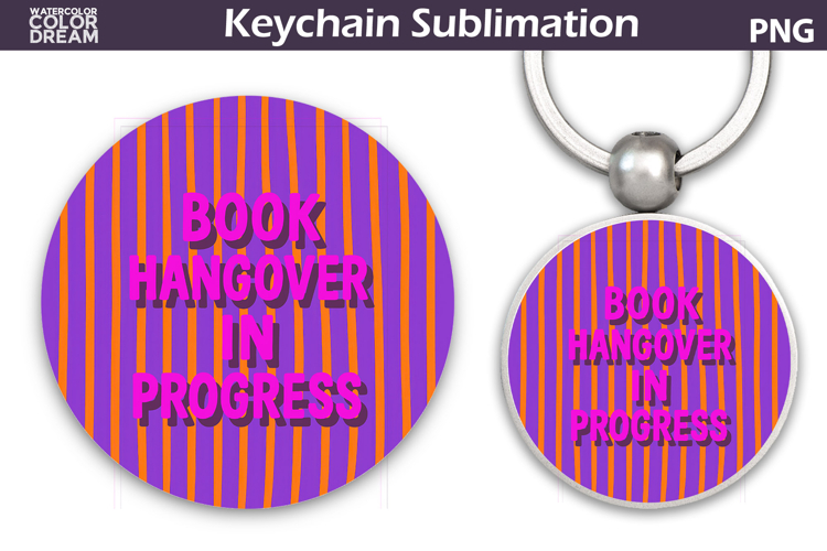 Book Quote Keychain | Book Lover Round Keychain