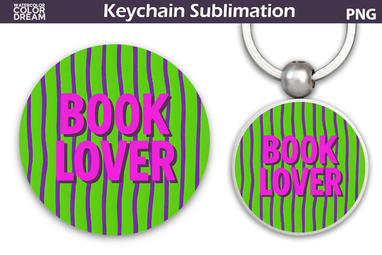 Book Quote Keychain | Book Lover Round Keychain