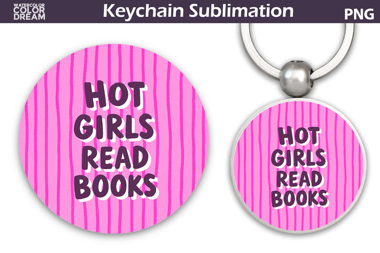 Book Quote Keychain | Book Lover Round Keychain