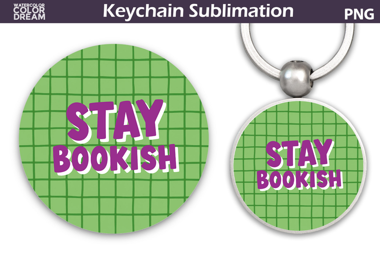 Book Quote Keychain | Book Lover Round Keychain