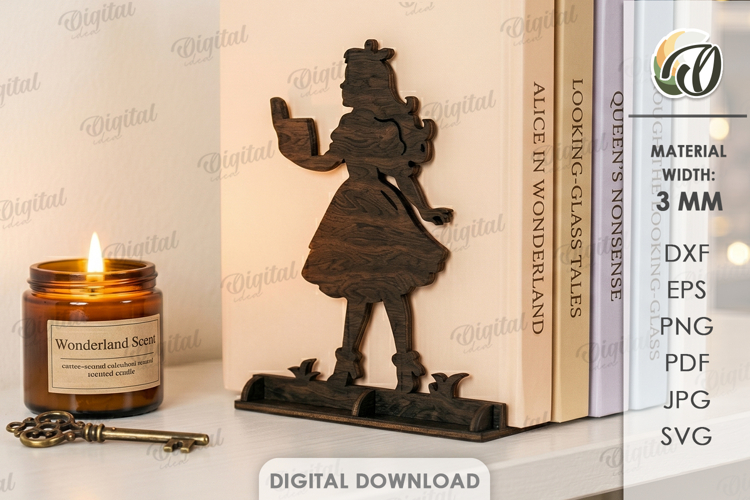 Book Stopper Laser Cut. Bookshelf Decor. Princess SVG