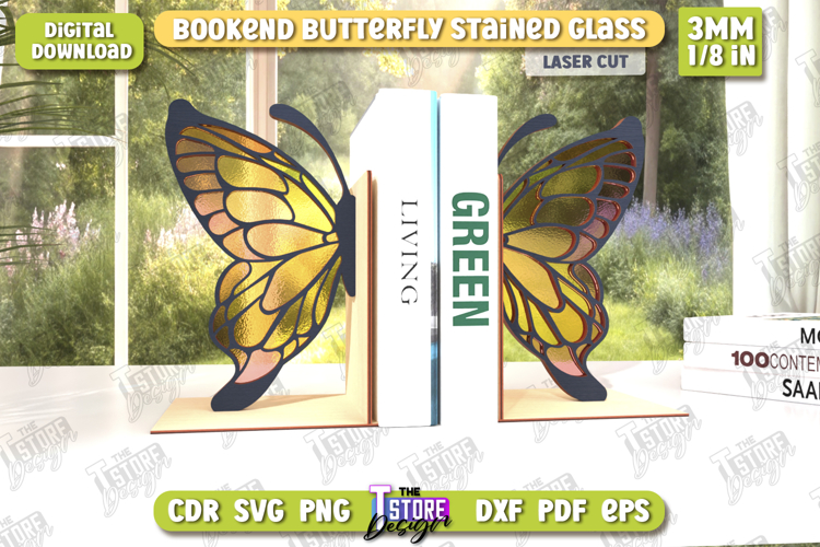 Butterfly Bookend Laser Cut | Book Stopper | Suncatcher |CNC