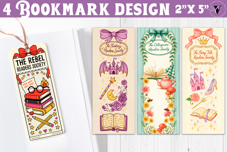 4 Bookish Bookmarks | Book Lover Bookmark designs