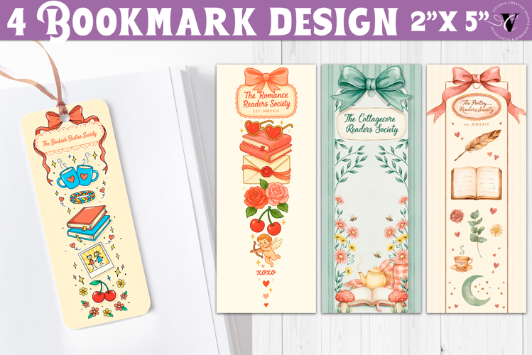 4 Bookish Bookmarks | Book Lover Bookmark designs