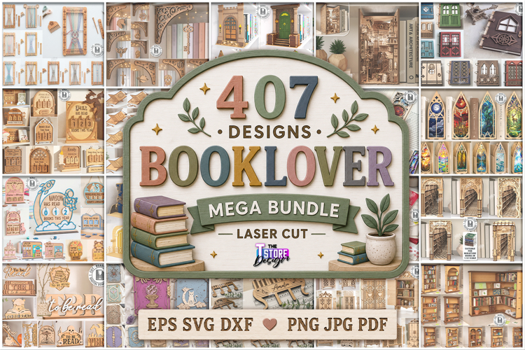 Booklover Mega Bundle Laser Cut | Reading Accessories | CNC