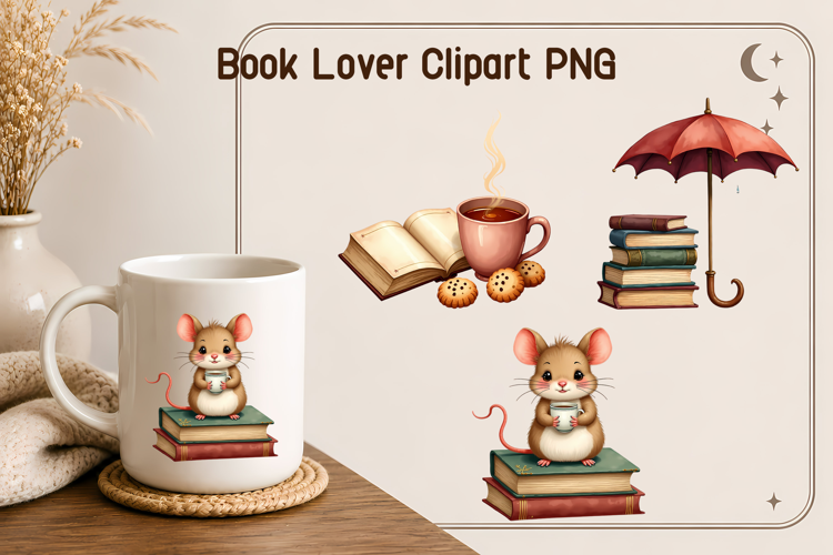Cute Reading Book Clipart PNG| Book sublimation