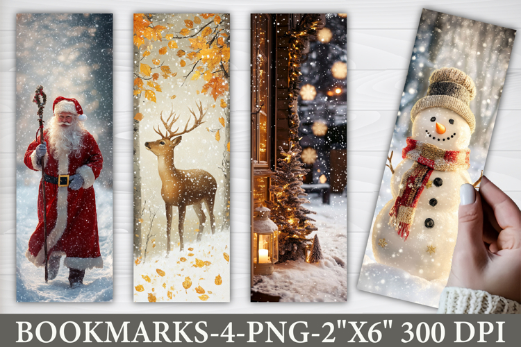 Vintage Christmas Bookmarks Png