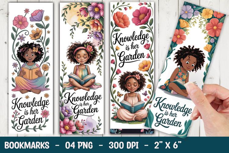 Floral Girl Bookmark Sublimation