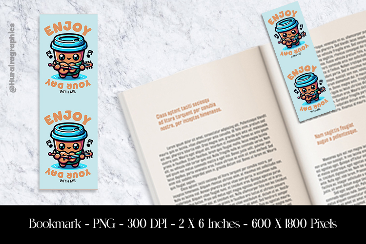 Enjoy Your Day Bookmark Sublimation Design PNG