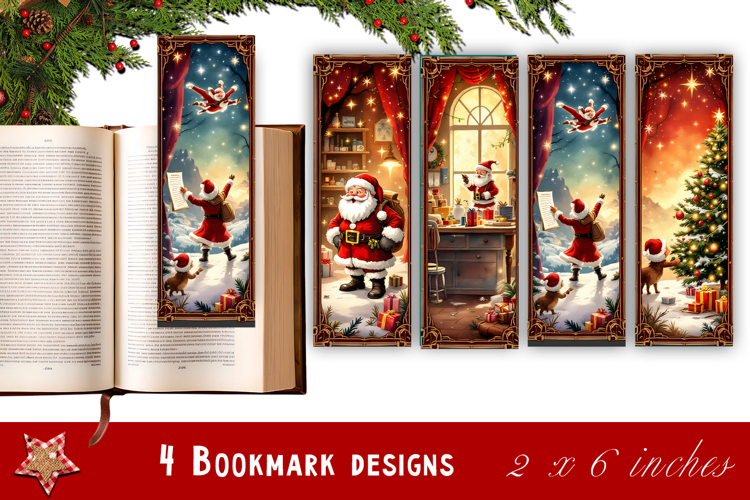 Winter Bookmarks PNG Printable | Christmas bookmarks
