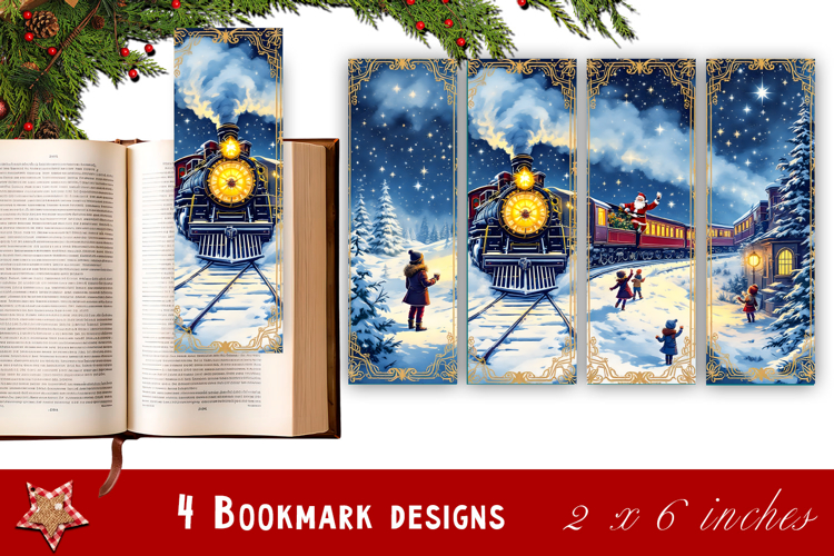 Winter Bookmarks PNG Printable | Christmas bookmarks