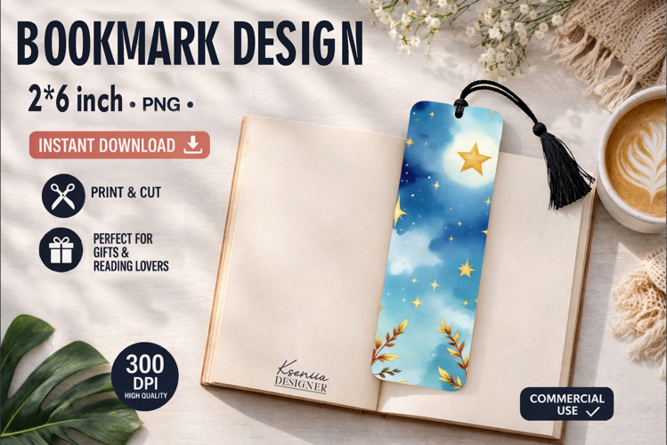 Celestial Printable Bookmark|Easy to Print at Home