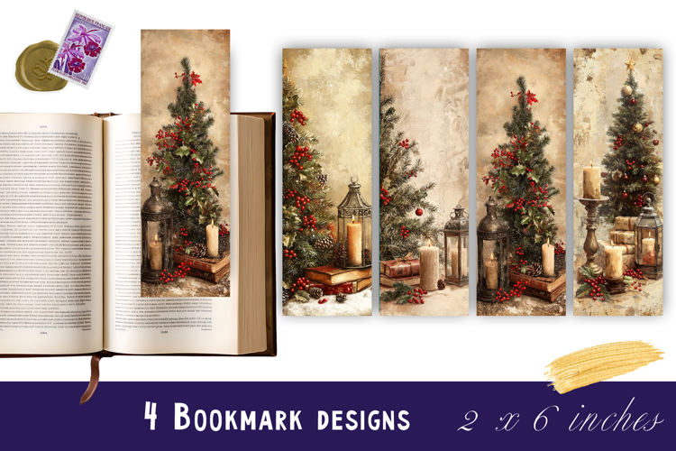 Christmas tree bookmark, winter printable kids book crafts