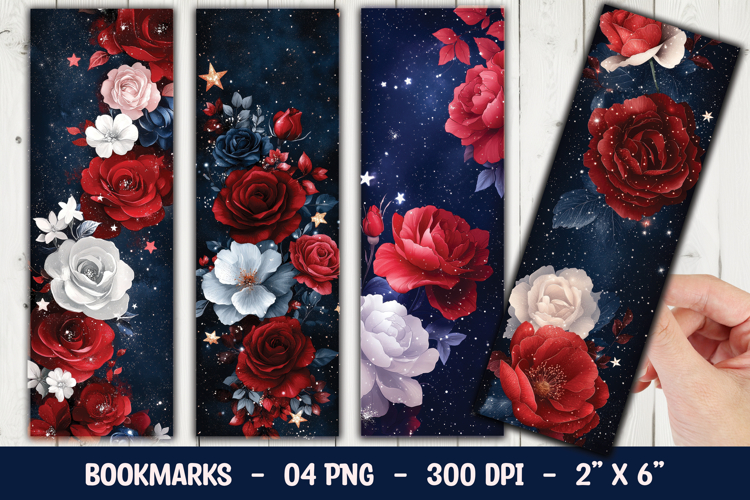 Rose Garden Floral Bookmark Sublimation example image 1