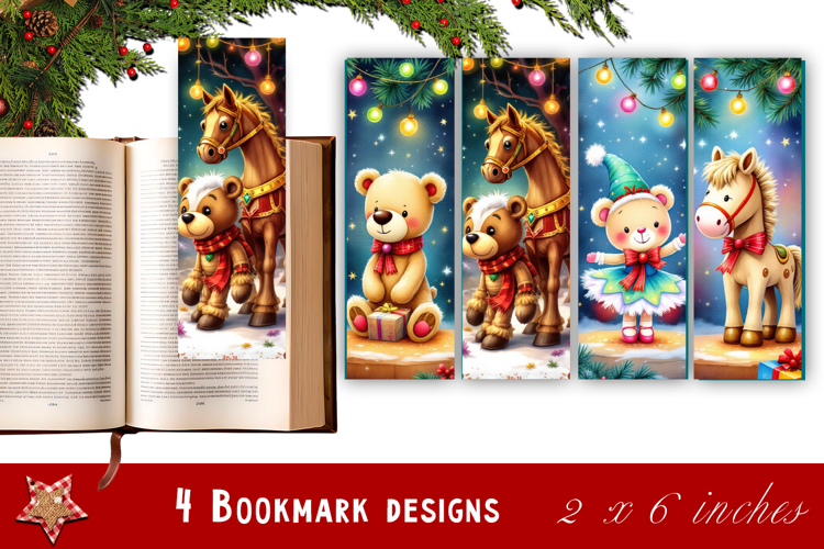 Winter Bookmarks PNG Printable | Christmas bookmarks