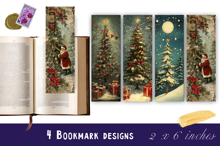 Christmas tree bookmark, winter printable kids book crafts