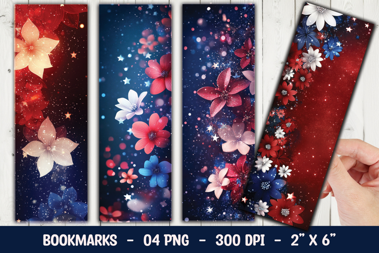 Floral Night Sky Bookmark Sublimation example image 1