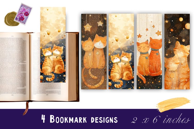 Cat Bookmark Printable Sublimation PNG