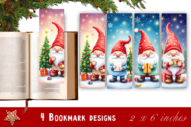 Winter Bookmarks PNG Printable | Christmas bookmarks