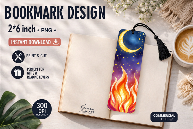 Celestial Printable Bookmark|Easy to Print at Home