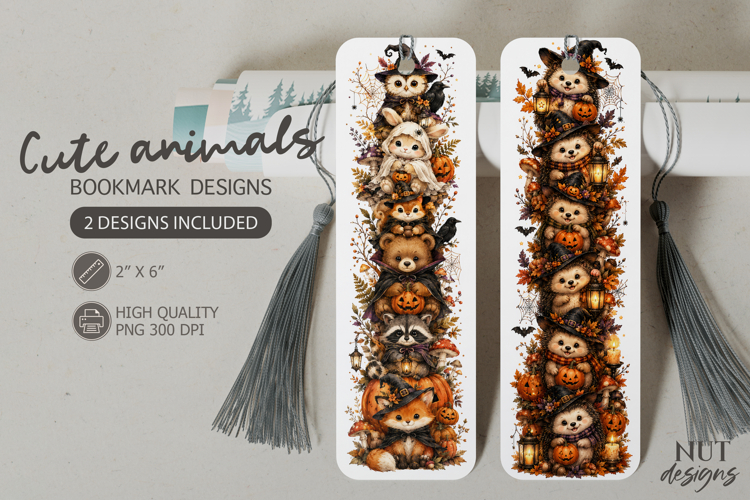 Cute Halloween Animal Woodland animals fox raccoon owl bear