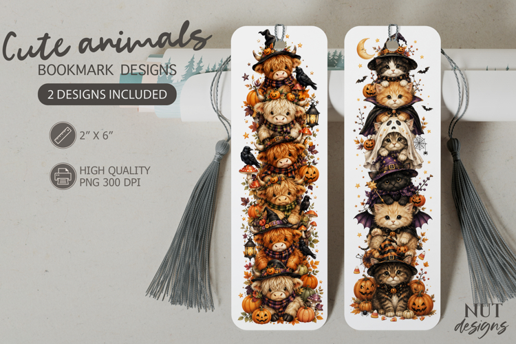 Cute Halloween Animal Woodland Hedgehog, Frog witches