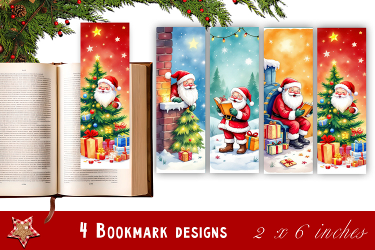 Winter Bookmarks PNG Printable | Christmas bookmarks